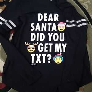 Justice  black active top